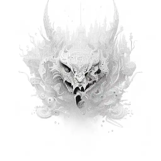 fire rose tattoo design idea