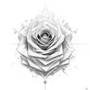 fire rose tattoo design idea