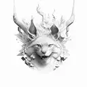 fire rose tattoo design idea