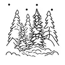 canoe paddles with pine tree tattoo design idea