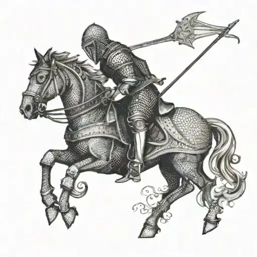 medieval knight tattoo design idea