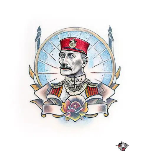 Sir Adrian Carton de Wiart tattoo design idea