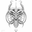aries dragon tattoo design idea
