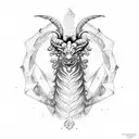 aries dragon tattoo design idea