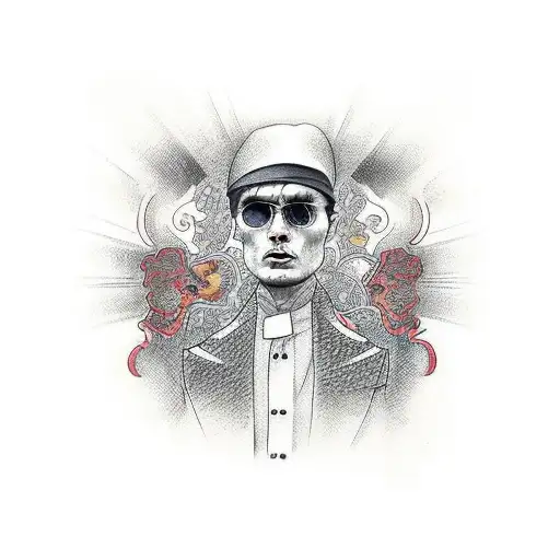Tommy Shelby's portrait tattoo design idea