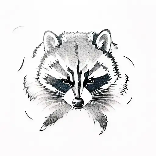 racoon tattoo design idea