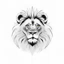 lion head with scratch marks tattoo design idea