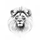 lion head with scratch marks tattoo design idea