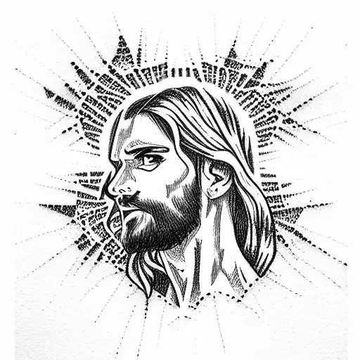 jesus hardwork never give up tattoo design idea