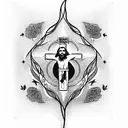 jesus hardwork never give up tattoo design idea