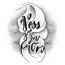 jesus hardwork never give up tattoo design idea