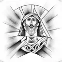 jesus hardwork never give up tattoo design idea