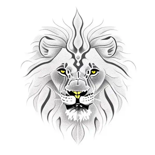Lion bitting python  tattoo design idea