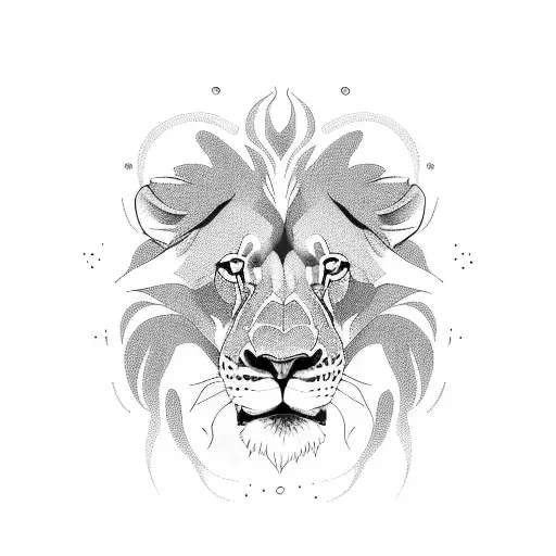 Lion bitting python  tattoo design idea