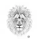 Lion bitting python  tattoo design idea
