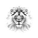 Lion bitting python  tattoo design idea