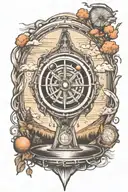 disc golf basket tattoo design idea