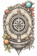 disc golf basket tattoo design idea