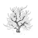 cherry blossom tree tattoo design idea