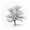 cherry blossom tree tattoo design idea