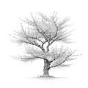 cherry blossom tree tattoo design idea