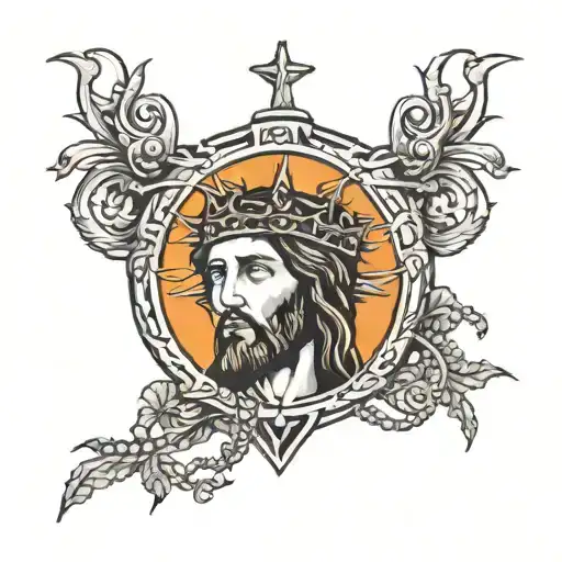 Jesus thorn crown that goes around bicep tattoo tattoo design idea