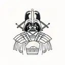 samurai darth vader tattoo design idea