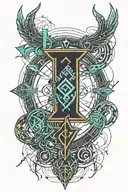 Name Alex with zodiac sagittarius zodiac sign tattoo design idea