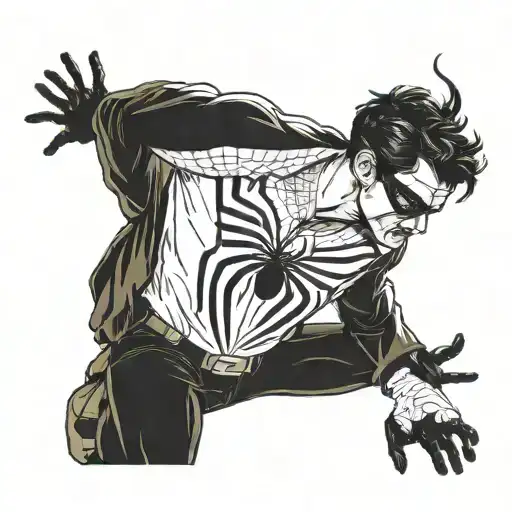 Andrew Garfield in costume from the first Amazing Spider-Man, trying to take off Venom from Tom Hardy tattoo design idea