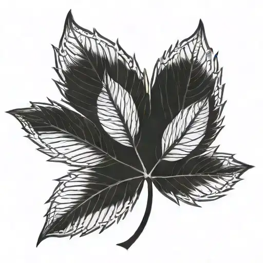 Single Marihuana leaf hand tattoo design tattoo design idea
