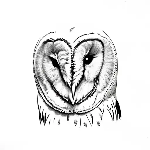 barn owl screams in anger tattoo design idea
