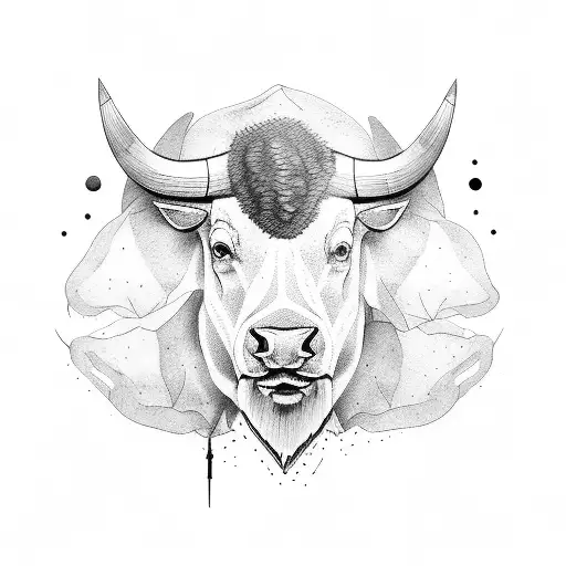Buffalo tattoo design idea