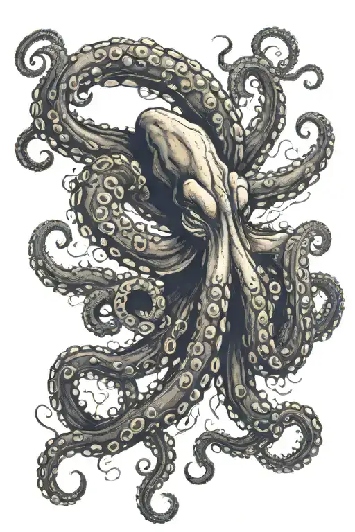 big octopus tattoo design idea