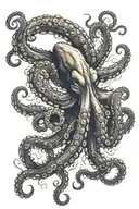 big octopus tattoo design idea