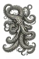 big octopus tattoo design idea