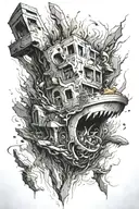 diving deep tattoo design idea