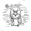 funny cat tattoo design idea