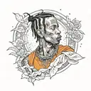 Travis Scott astrotunder   tattoo design idea