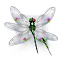 blowing dandelion with dragonfly tattoo design idea