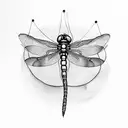 blowing Dandelion and dragonfly  tattoo design idea