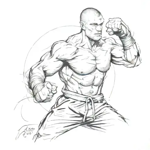 kickboxer tattoo design idea