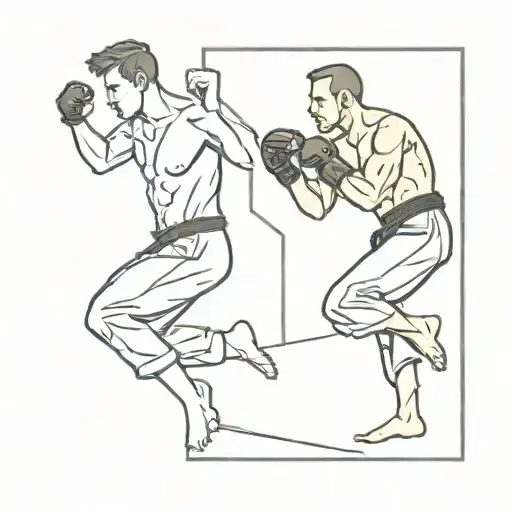 bjj and kickboxing tattoo design idea