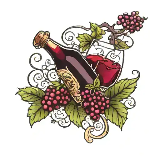 Dionysus wine tattoo design idea