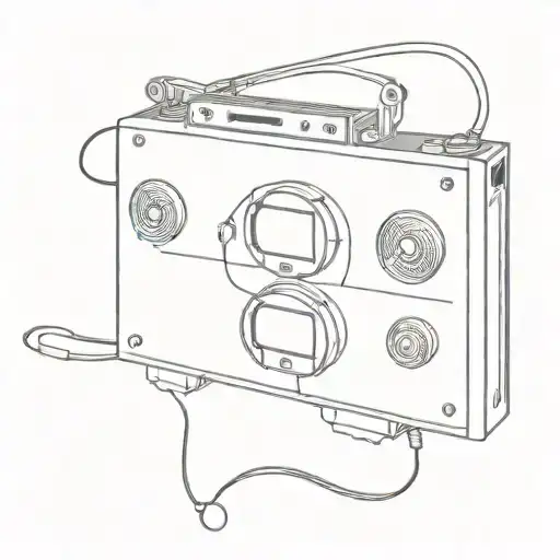 vhs tape machine  tattoo design idea