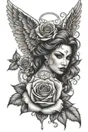 angel rose arm tattoo design tattoo design idea