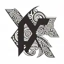 combine letters Y, M, T tattoo design idea