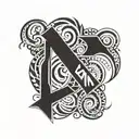 combine letters Y, M, T tattoo design idea