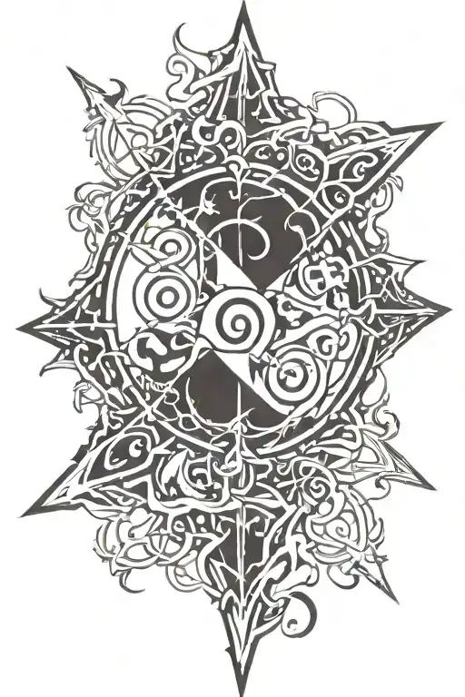chaos symbol incorporated somehow tattoo design idea