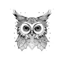 buho tattoo design idea