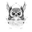 buho tattoo design idea